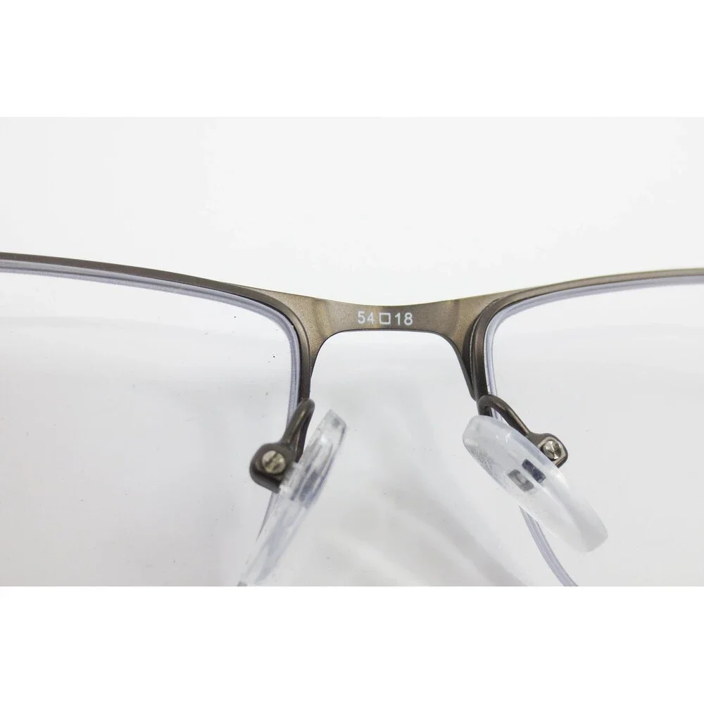 Robert Mitchel RM 202124 BK Black Gunmetal Semi Rimless Rectangular Eyeglasses